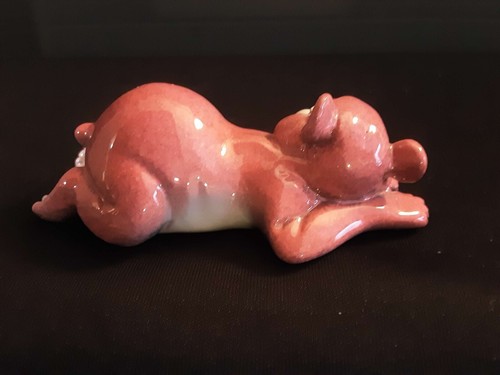 New Kitty's Critters Red Rupert Sleeping Bear Porcelain Rare - Picture 6 of 8