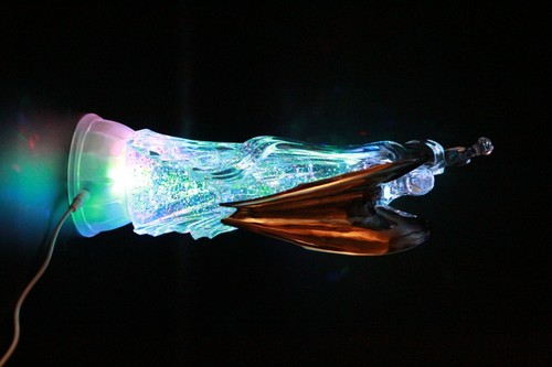 Angel with Trumpet, LED Lighted Sparkling Multi-Color Changing Home Decorative - Picture 7 of 9