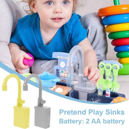 Jouet évier de cuisine jeu sensoriel eau courante jouets pour enfants faire semblant travaux ménagers jouets CHAUD - Photo 2/10