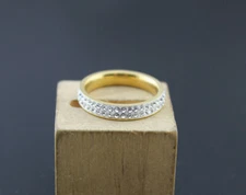 Job Lots 32pcs Stainless steel Rhinestone Unisex Ring Band Wholesale Rings