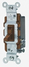 Leviton 1453-2 15A, 120V Toggle Framed 3-Way AC Quiet Switch, Residential