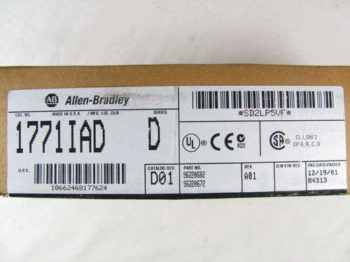 AB PLC-5 1771-IAD -1AD, SER D 120 Volt AC/DC New Free Shipping - Picture 5 of 12