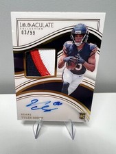 2023 Panini Immaculate Tyler Scott Rookie Patch Auto /99 RPA #138 Bears