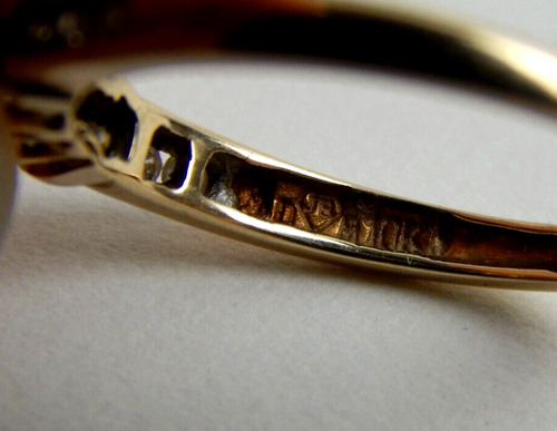 0,25 CTW runder Schliff 9 Diamanten Hochzeitsband Ring 10k Gelbgold Größe 7,25 - Bild 4 von 22