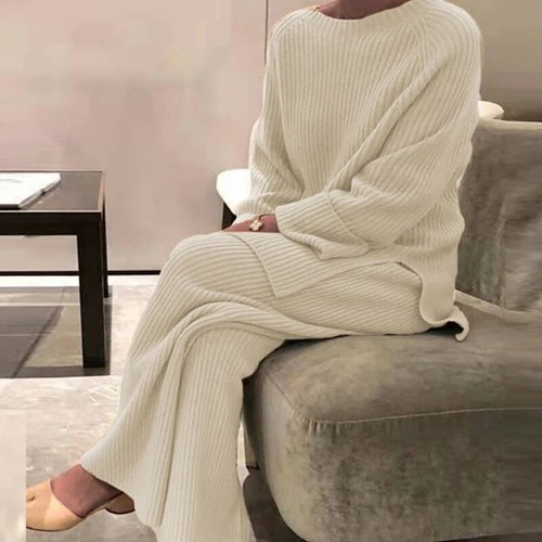 Women Home Suit Autumn Two Piece Set Pullover Tops Pants Homewear Pajama - Bild 30 von 30