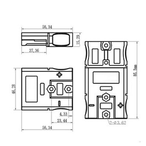 Conector de alimentación de carretilla elevadora de diseño de 2 filas SBS75x para enchufe Anderson 75A600V - Imagen 3 de 16