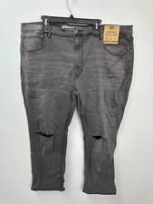 The Foundry Supply Co. Athletic Fit Gray Ripped Knee Jeans Size 44X29