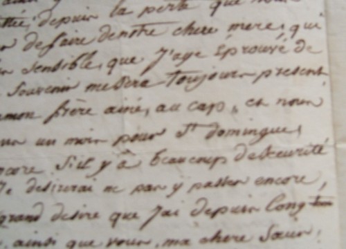 De Chantal. Lettre Charleston E-Unis. Sur l’insécurité des Femmes à St DOMINGUE - Picture 4 of 4