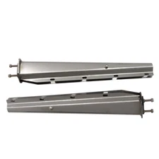 30" Length Chrome Straight Spring Loaded Mud Flap Hanger 2.5" Bolt Spacing