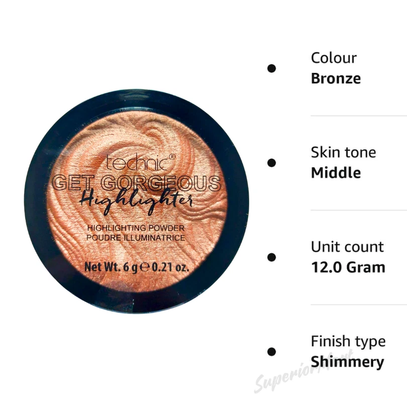 Technic Get Gorgeous Blush Highlighting Powder Face Highlighter Bronze - Image 2 of 2