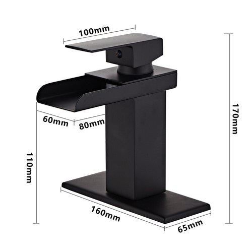 Grifo de baño cascada de 7" cromado/níquel cepillado/negro mate grifo de recipiente - Imagen 18 de 18
