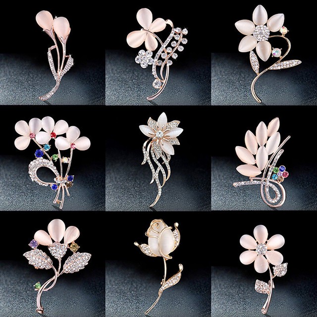 Elegant Crystal Rhinestone Butterfly Rabbit Flower Animal Brooches Pin for WI4UK Elegant Crystal Rhinestone Butterfly Rabbit Flower Animal Brooches Pin for WI4UK