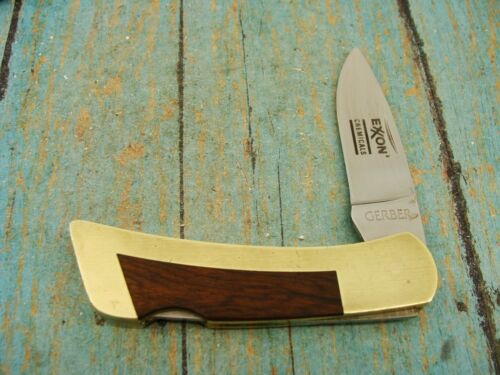 VINTAGE GERBER USA EXXON PREMIUM LOCKBACK SPORTSMAN 1 POCKET KNIFE KNIVES TOOLS - Picture 8 of 13