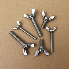 8# - 32 10# - 24 3/16" 1/4" 5/16" 304 Stainless Steel Wing Thumb Screws Bolts