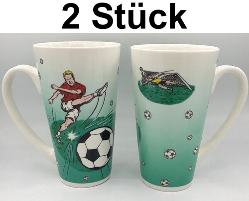 2 Pièces XL TASSE DE FOOTBALL 0,5L Tasse À Café Collectionneur EM WM Bundesliga - Bild 1 von 3