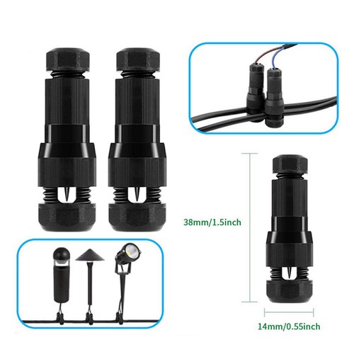 2X20PCS For Landscape light 12-16 Gauge Low Voltage Lights Wire Connectors Black - Picture 9 of 14