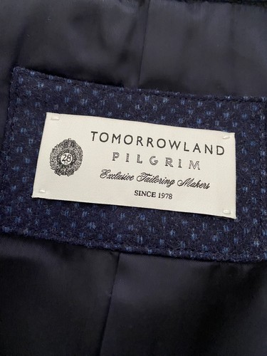 TOMORROWLAND x Ermenegildo ZEGNA Mackintosh Blue Wool Cashmere Coat SMALL 46 NEW - Picture 9 of 9