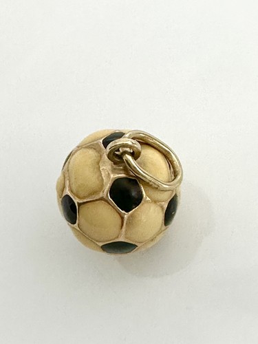 375 Italia Oro 9ct Fútbol Esmalte Pequeño Oro Fútbol Dije - Imagen 8 de 16