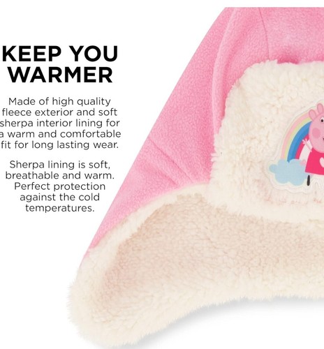 Peppa Pig Toddler 2T-4T Winter Beanie Hat & Mittens Hasbro Officially Licensed - Picture 5 of 5