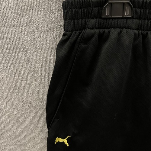 Puma Boys Elastic Waist Pocket Sweatpants Black Yellow Pants Size M - Picture 5 of 10