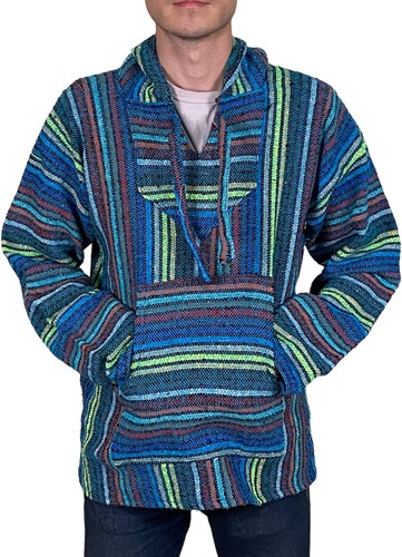 Mexican Poncho Baja Hoodie-Surfer DrugRug Jacket Unisex sz: M, L, XL, 2XL, 3XL - Picture 10 of 215