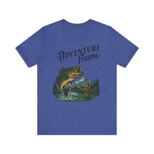 T-shirt maglia unisex pesca avventura - perfetta per gli appassionati di outdoor - Foto 38 di 53