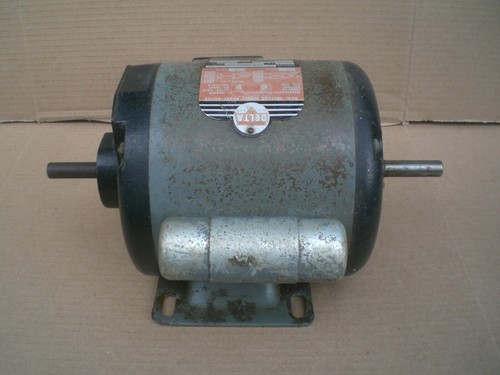 Vintage Delta Rockwell  1/3 HP dual shaft electric Motor   115V  1725 RPM - Picture 6 of 14