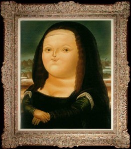 Hand Painted Oil Painting Reproduction Fernando Botero Fat Mona Lisa On Canvas Ebay