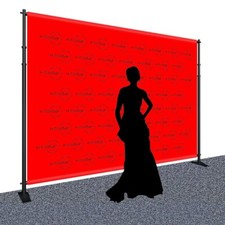 8x10ft Adjustable Step and Repeat Backdrop Stand for Trade Show