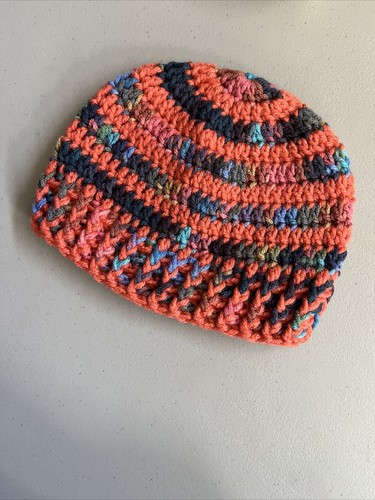 Handmade Crocheted Beanie-New-Multicolor,Orange,Blue,Brn,Purple,Green,Black,Aqua - Picture 7 of 11