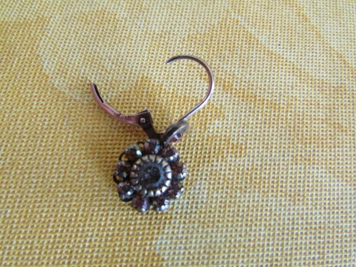 Liz Palacios Amber /Multicolor Swarovski Crystal Dangle Pierced, New - Picture 3 of 3