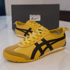 2025 Onitsuka Tiger Mexico 66 Retro Unisex Casual Shoes Yellow/Black Sneakers