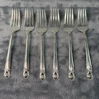 6 International Sterling Silver 6.5" Spring Glory Salid Forks 236.20 Grams  W175