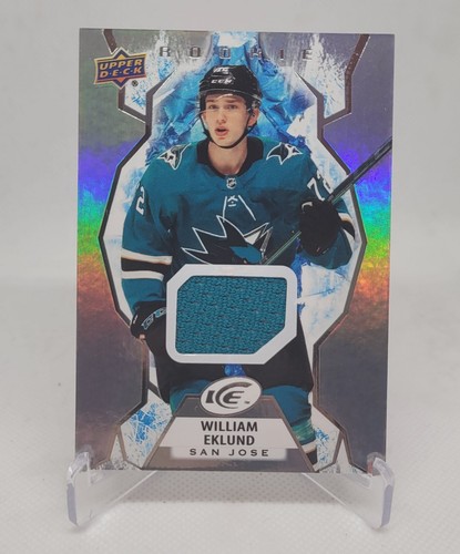 2021-22 Upper Deck Ice - Rookie William Eklund #116 Jersey Relics (MEM, RC)