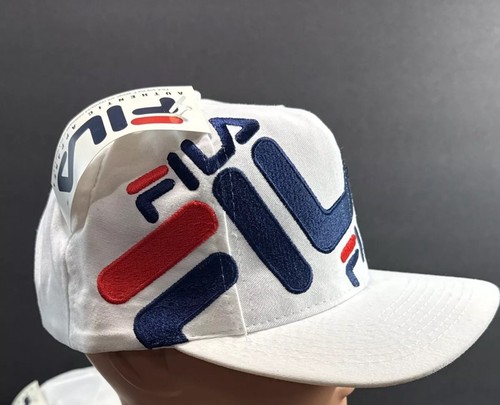 Vintage FILA Snapback White Tripple Logo Embroidered Hat 90's NOS NWT!! - Picture 4 of 13