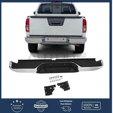 Chrome Rear Step Bumper Assembly W/O Sensor Holes For 2005-2021 Nissan Frontier