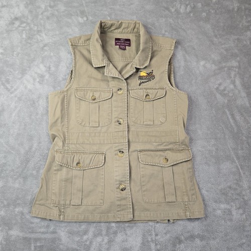 Boyt Harness Co Pheasants Forever Damen Medium Knopfleiste Khaki Canvas Weste