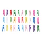  30 Stück mehrfarbige Fotoklammern aus natürlichem Holz, Mini-Kleidung,