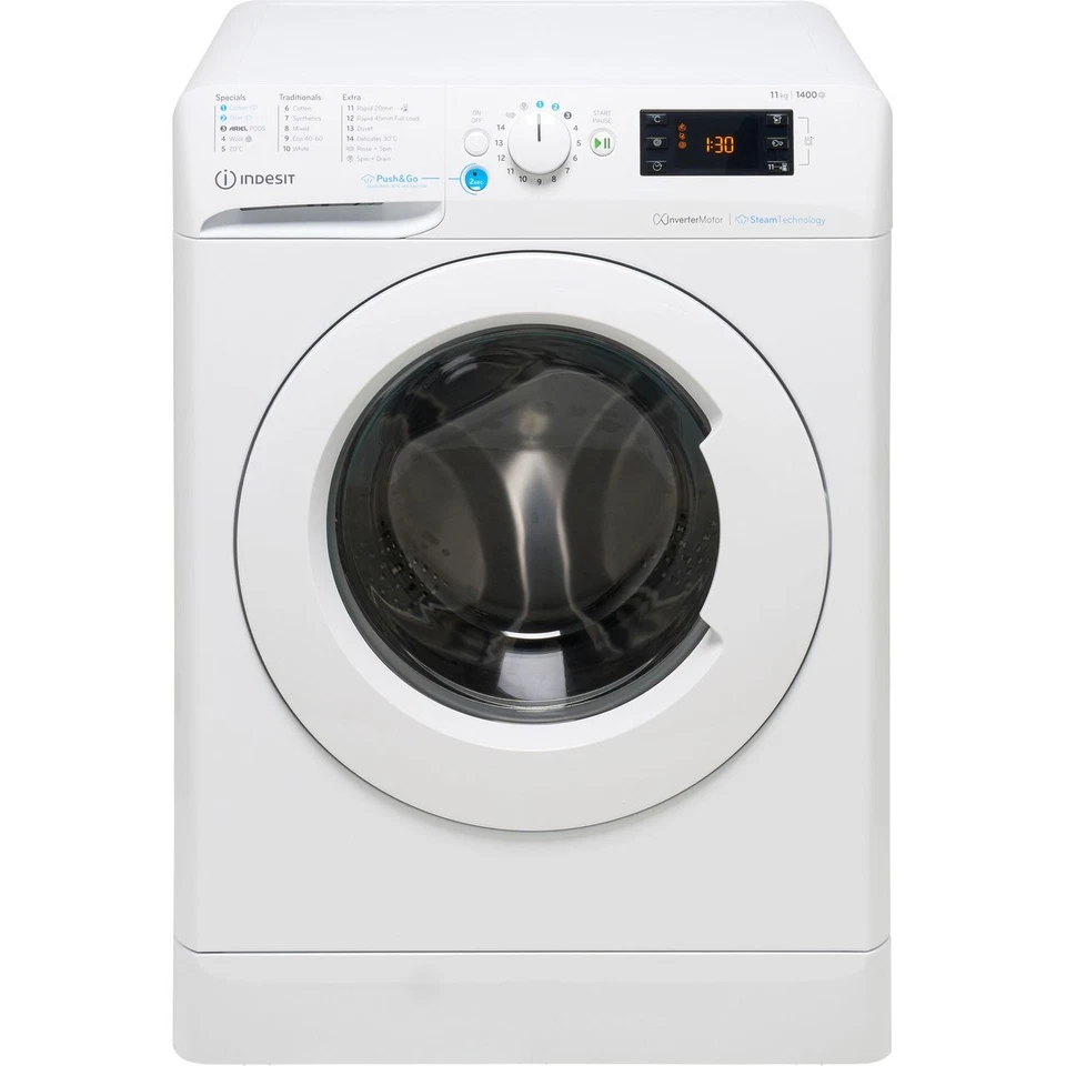Indesit BWE 111496X WV UK 11Kg Washing Machine White 1400 RPM A Rated