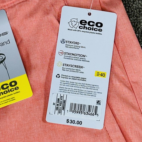Jack Nicklaus Golf Shorts Shell Pink Gr. 32 Stretch Flex Fit Active Beach Fun - Bild 4 von 7