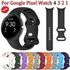 Silicone Strap for Google Pixel Watch 1 2 3 4 41/45mm Replacement Band UK