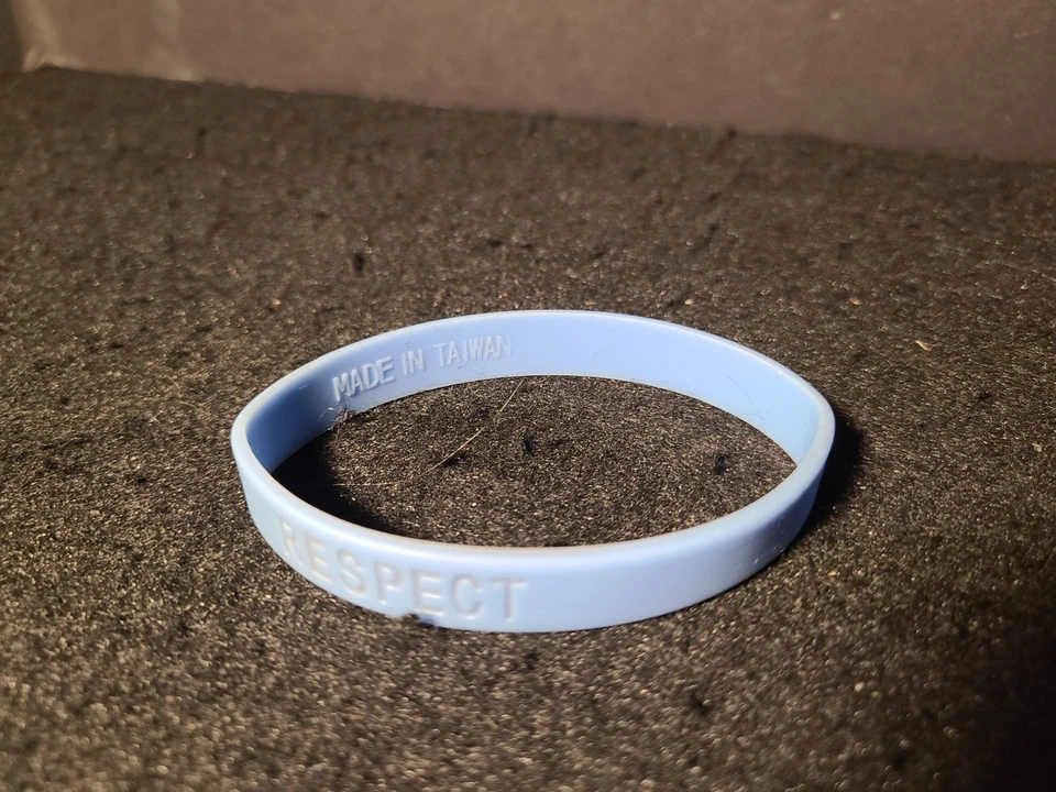 Nike Baller ID Band Baby Blue Respect Silicone Rubber Bracelet  - Image 3 of 3