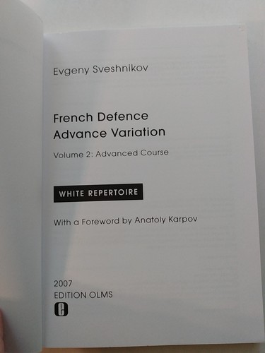 French Defence Advance Variation Volumes 1 & 2 Sveshnikov Tournament Chess Books - Picture 15 of 24