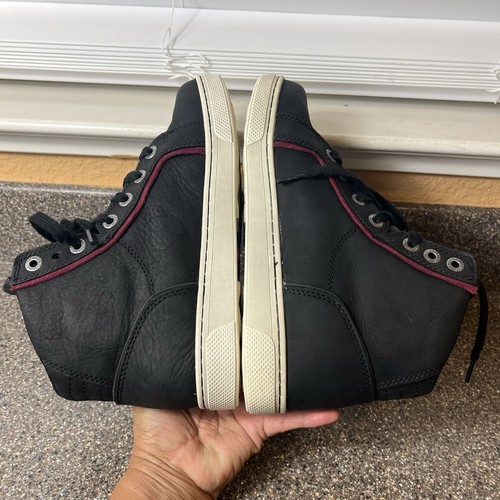 Harley-Davidson Damen 7 Vardon Schwarz Leder Wasserdicht Reiten Sneaker D87165 - Bild 6 von 11