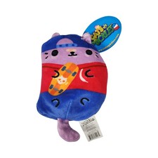 Cats vs Pickles Skater Bio 256 Cat Plush Toy Small Purple Red Blue New With Tag