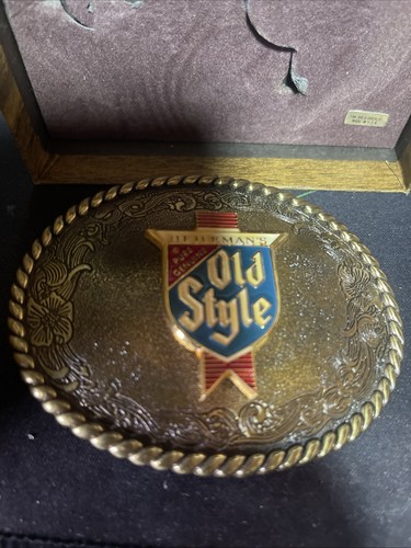 Vintage 1982 Old Style Gürtelschnalle aus Brauerei - Bild 1 von 14