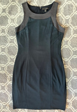 Banana Republic Dress Navy Sleeveless Stretch Denim Classic Office Modern Sz 2