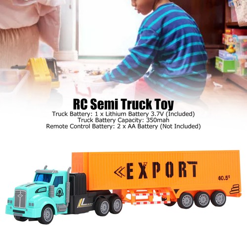 .›1:48 Scale Remote Control Semi Truck High Simulation RC Carrier Transport Car - Picture 12 of 12