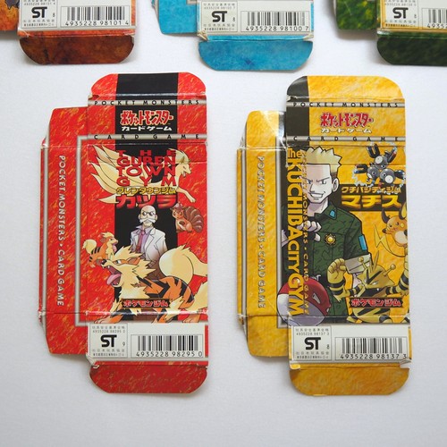 Pokemon Card Brock Misty Erika Blaine Deck Empty Box Old Back Japanese P295 - Picture 4 of 9