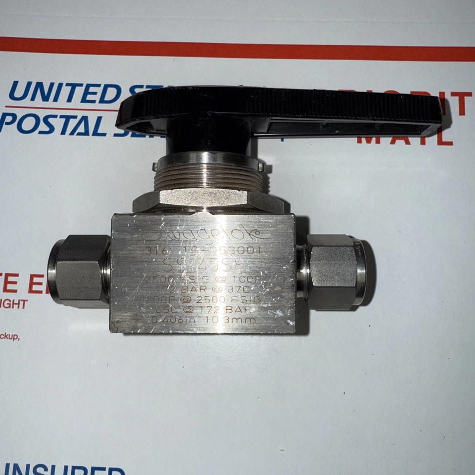 Swagelok SS-45S8 1/2" Acero Inoxidable Serie 40 Válvula de Bola 12 Cv Mango de Palanca Foto 4 de 4